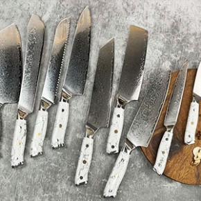 10pcs damascus steel kitchen knife set